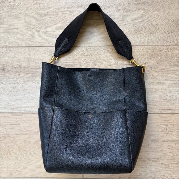 Celine Phoebe Philo Seau Sangle Bag Black - Picture 1 of 16